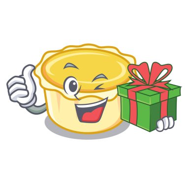 Hediye yumurta tart maskot karikatür ile