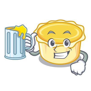 Suyu yumurta tart maskot karikatür ile