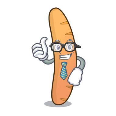 İşadamı baget karakter karikatür tarzı