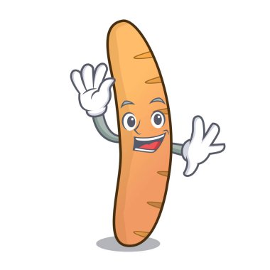 Baget karakter karikatür tarzı sallayarak