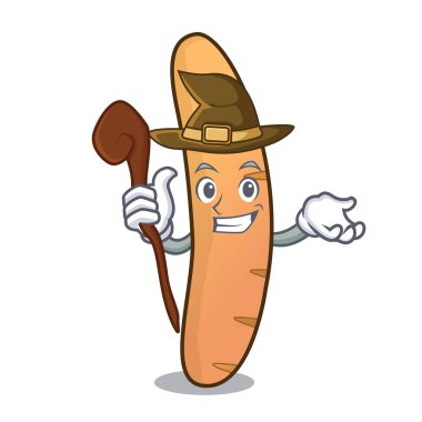 Cadı baget maskot karikatür tarzı