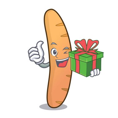 Hediye baget maskot karikatür tarzı ile