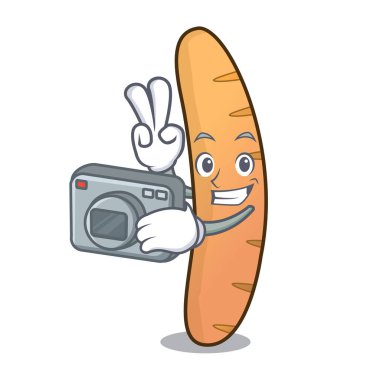 Fotoğrafçı baget maskot karikatür tarzı
