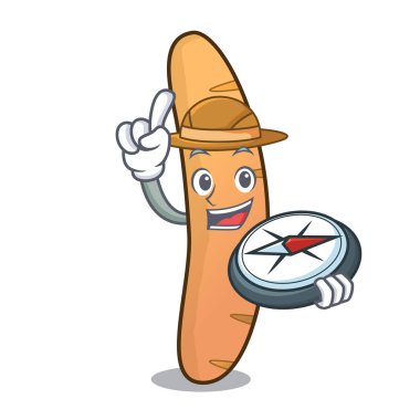 Explorer baget maskot karikatür tarzı