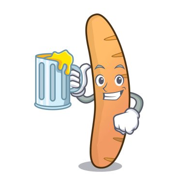 Suyu baget maskot karikatür tarzı ile