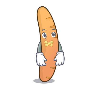 Sessiz baget maskot karikatür tarzı