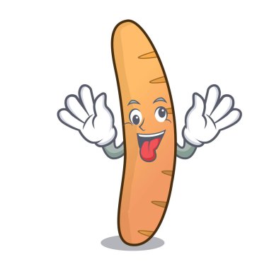 Deli baget maskot karikatür tarzı