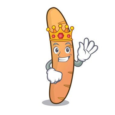 Kral baget maskot karikatür tarzı