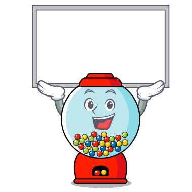 Yönetim Kurulu sakız makinesi karakter karikatür vektör çizim