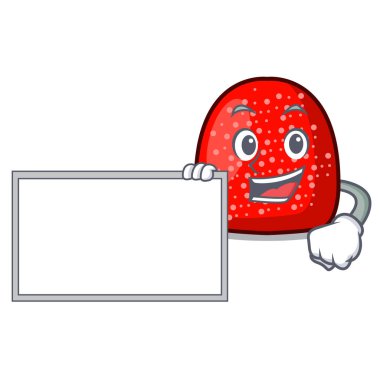 Kurulu bir jelibon karakter karikatür tarzı vektör çizim ile