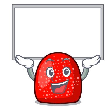 Kurulu bir jelibon karakter karikatür tarzı vektör çizim