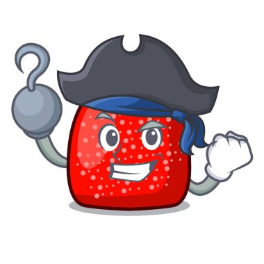 Korsan bir jelibon karakter karikatür tarzı vektör çizim