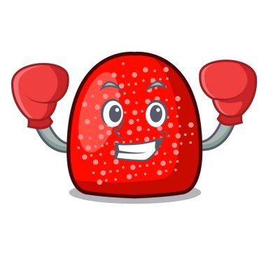 Boks sakızlı şeker karakter karikatür tarzı vektör çizim