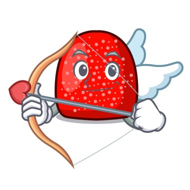 Aşk tanrısı sakızlı şeker karakter karikatür tarzı vektör çizim