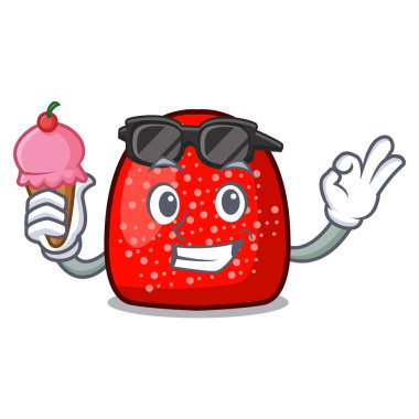 Dondurma sakızlı şeker karakter karikatür tarzı vektör çizim ile