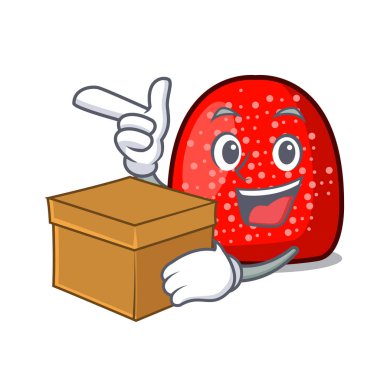 Kutu jelibon karakter karikatür tarzı vektör çizim ile