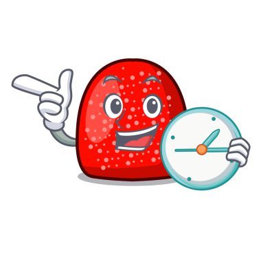 Saat şekerleme karakter karikatür tarzı vektör çizim ile