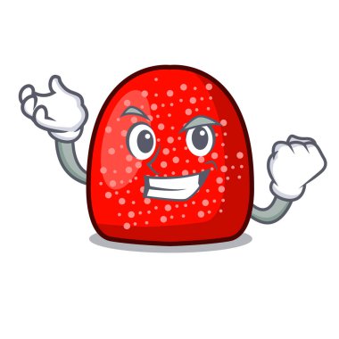 Başarılı bir jelibon karakter karikatür tarzı vektör çizim