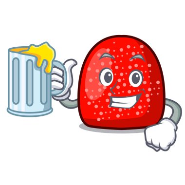 Suyu bir jelibon maskot karikatür tarzı vektör çizim ile