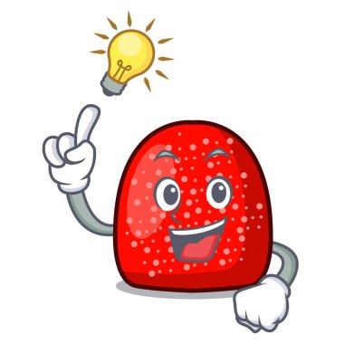 Bir fikir bir jelibon maskot karikatür tarzı vektör çizim var