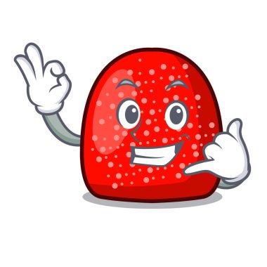 Bana jelibon maskot karikatür tarzı vektör çizim de