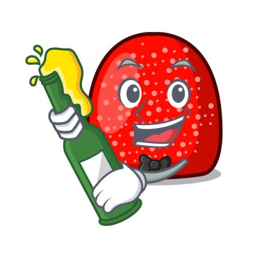 Bira sakızlı şeker maskot karikatür tarzı vektör çizim ile