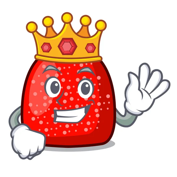 Kral sakızlı şeker maskot karikatür tarzı vektör çizim