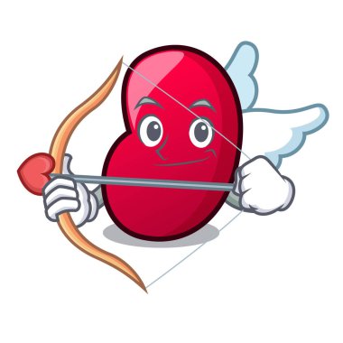 Aşk tanrısı jöle fasulye karakter karikatür vektör çizim