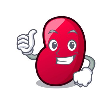 Jöle fasulye karakter karikatür vektör çizim yaşasın