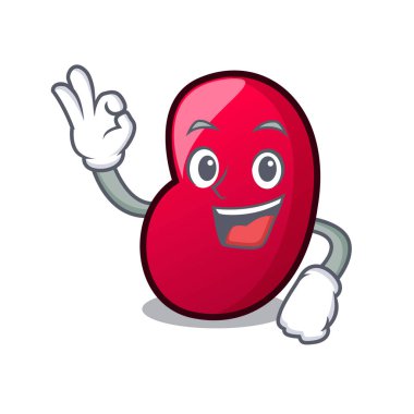 Tamam jöle fasulye karakter karikatür vektör çizim