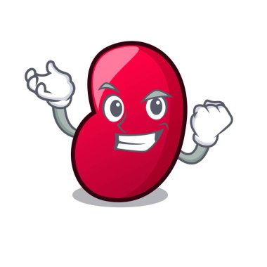 Başarılı jöle fasulye karakter karikatür vektör çizim