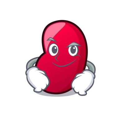 Smirking jöle fasulye karakter karikatür vektör çizim