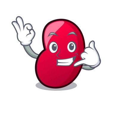 Bana jöle fasulye maskot karikatür vektör çizim de