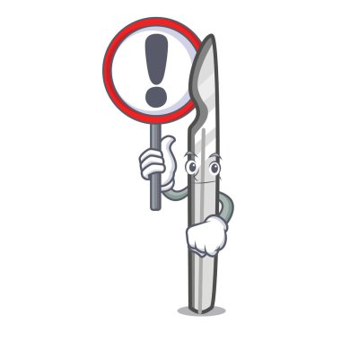 Oturum neşter karakter karikatür tarzı vektör çizim ile