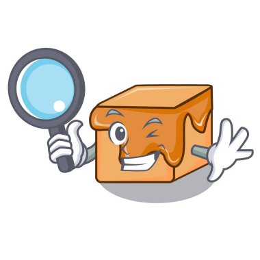 Dedektif karamel karakter karikatür vektör çizim şekerler