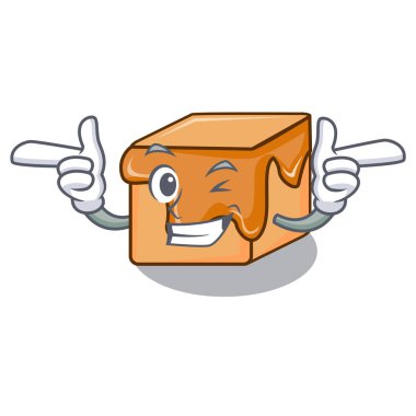 Wink karamelli şeker karakter karikatür vektör çizim