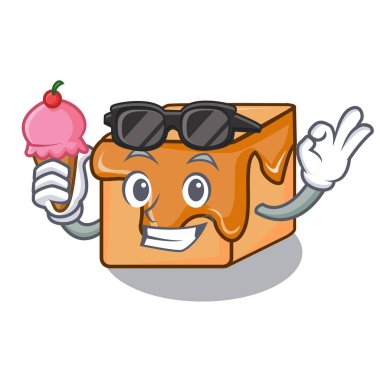 Dondurma karamelli şeker karakter karikatür vektör çizim ile