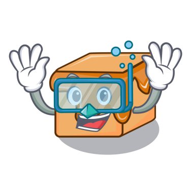 Karakter karikatür vektör çizim şeker karamel dalış