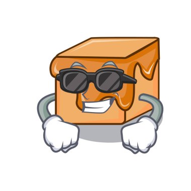 Süper cool karamelli şeker karakter karikatür vektör çizim