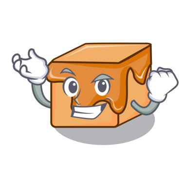 Başarılı karamelli şeker karakter karikatür vektör çizim