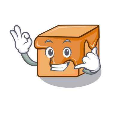 Bana karamelli şeker maskot karikatür vektör çizim de