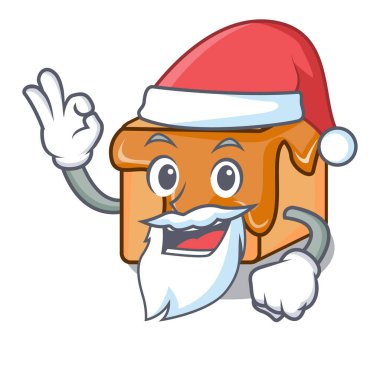 Santa karamel maskot karikatür vektör çizim şekerler