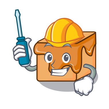 Otomotiv karamelli şeker maskot karikatür vektör çizim