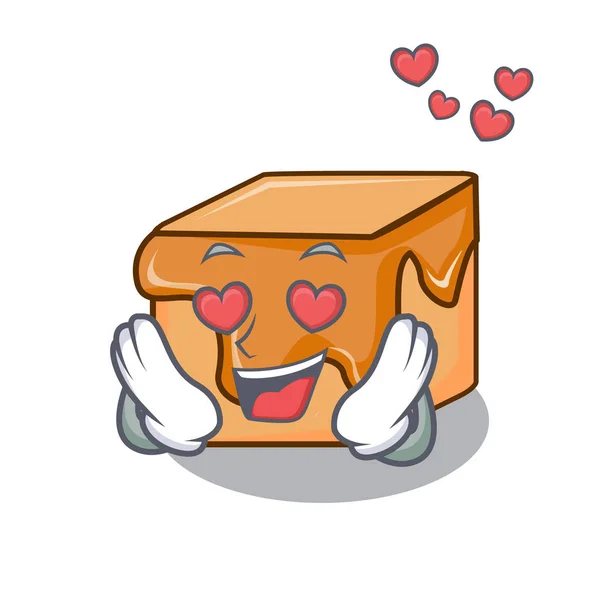 Dans Amour Caramel Bonbons Mascotte Dessin Animé Vectoriel Illustration — Image vectorielle