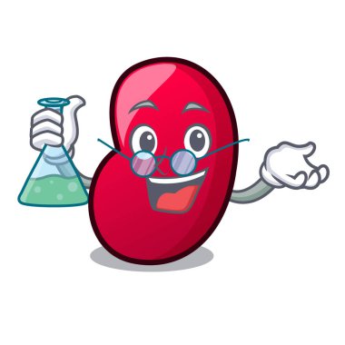 Profesör jöle fasulye karakter karikatür vektör çizim