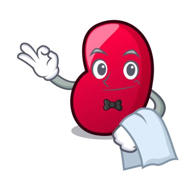 Garson jöle fasulye maskot karikatür vektör çizim