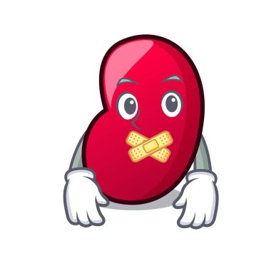 Sessiz jöle fasulye maskot karikatür vektör çizim