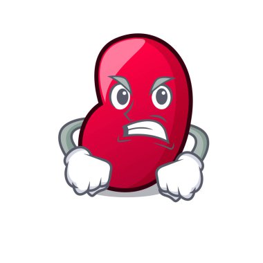 Kızgın jöle fasulye maskot karikatür vektör çizim