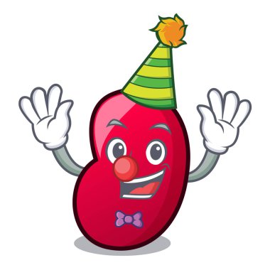 Palyaço jöle fasulye maskot karikatür vektör çizim