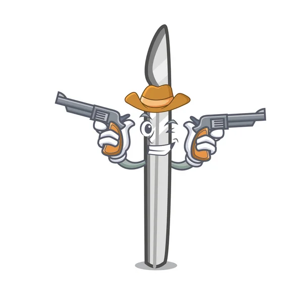 Cowboy Scalpel Karakter Cartoon Stijl Vectorillustratie — Stockvector